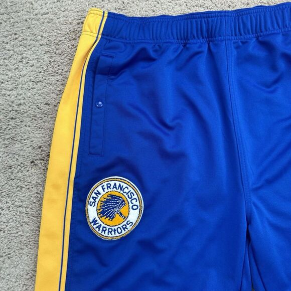 Vtg San Francisco Warriors Warmup Pants Mens 4XL Reebok HWC‎ Blue Drawstring ABA - Picture 5 of 13
